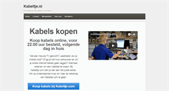 Desktop Screenshot of kabeltje.nl